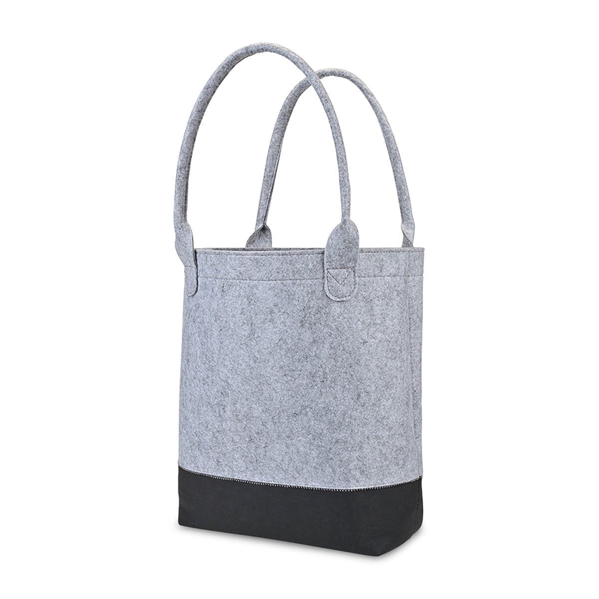 Light Grey/Black Out of the Woods® Felt Colorblock Tall Tote