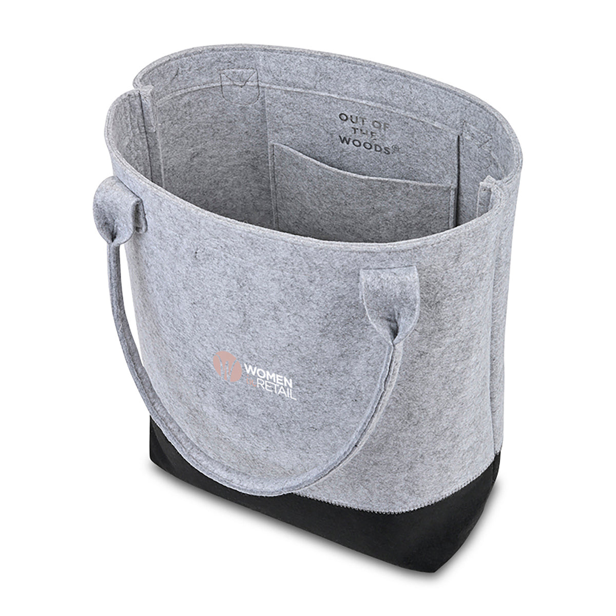 Light Grey/Black Out of the Woods® Felt Colorblock Tall Tote