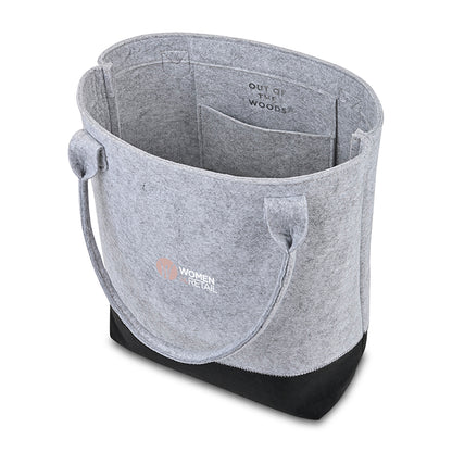 Light Grey/Black Out of the Woods® Felt Colorblock Tall Tote