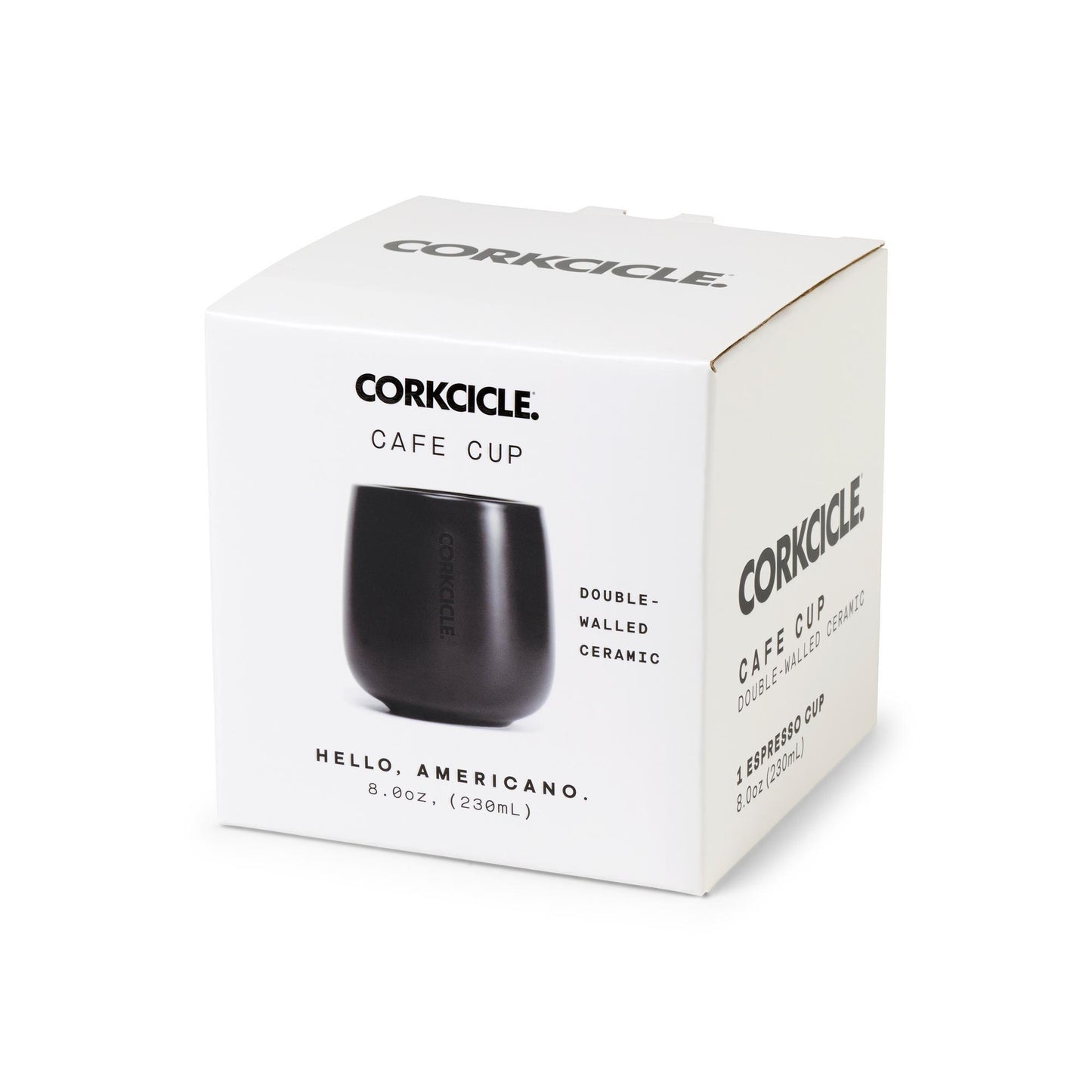 Matte Black CORKCICLE® Cafe Cup - 8 Oz.