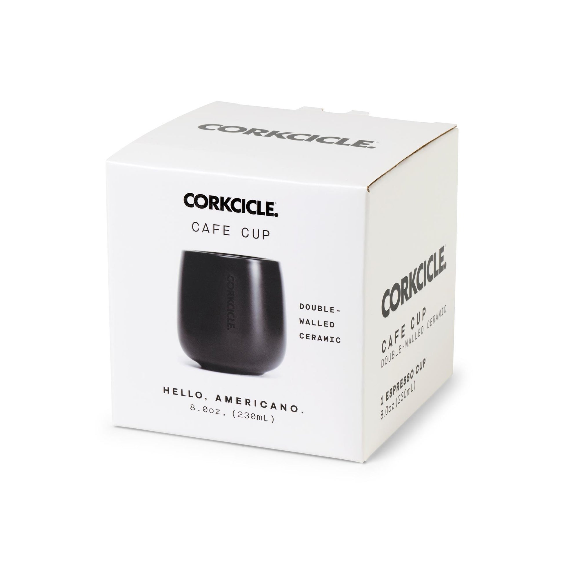 Matte Black CORKCICLE® Cafe Cup - 8 Oz.