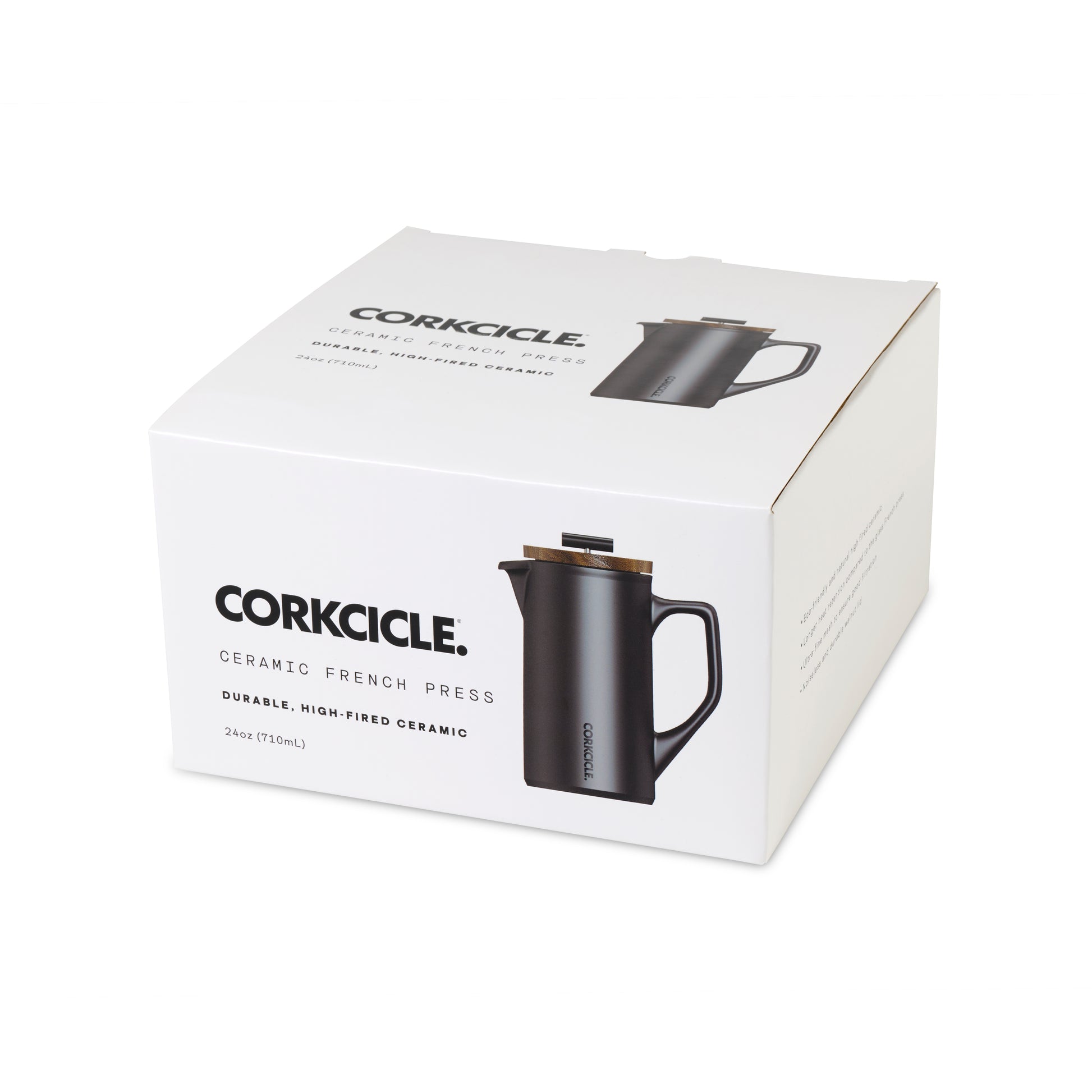 Matte Black CORKCICLE® Cafe French Press plain