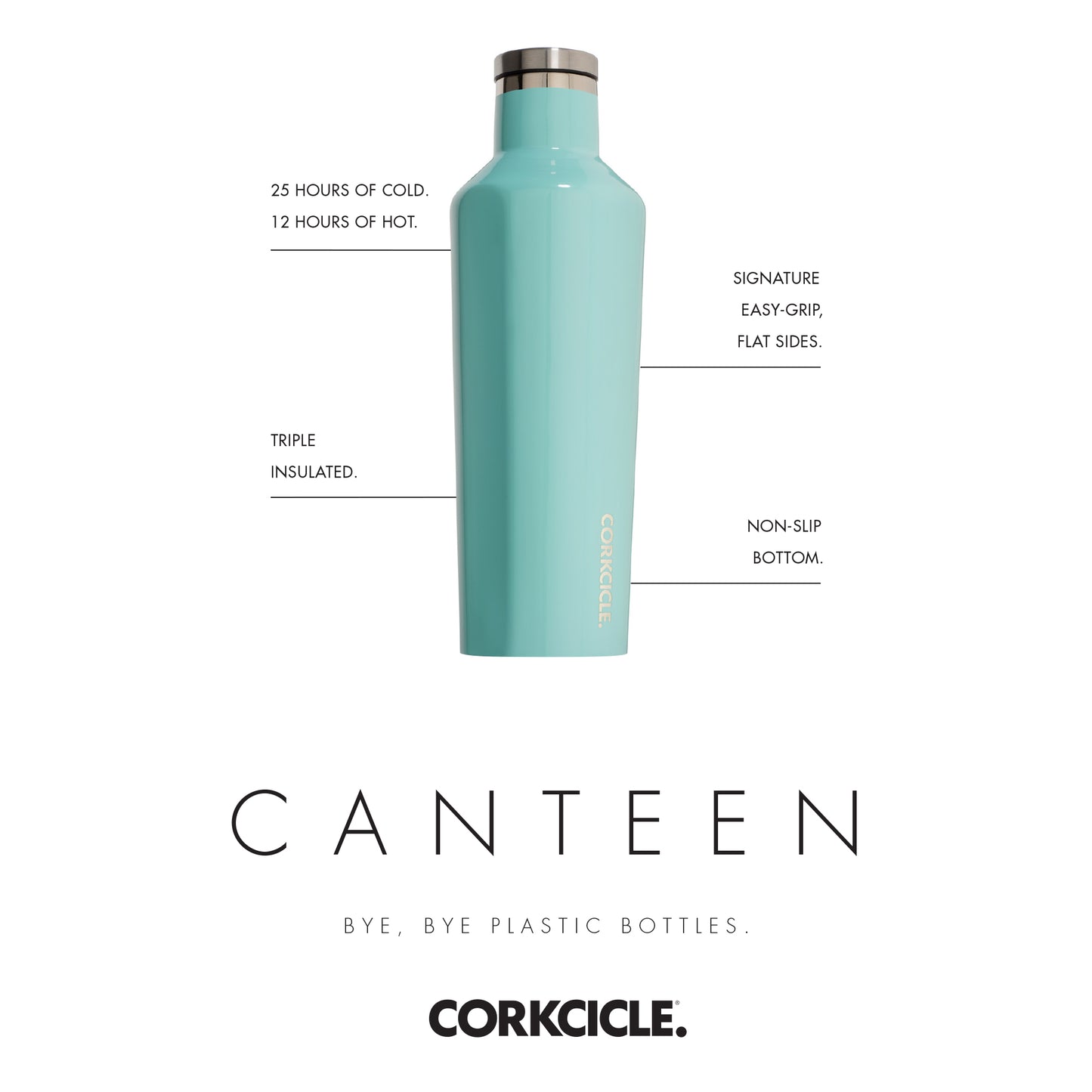 Matte Black CORKCICLE® Canteen - 16 Oz.