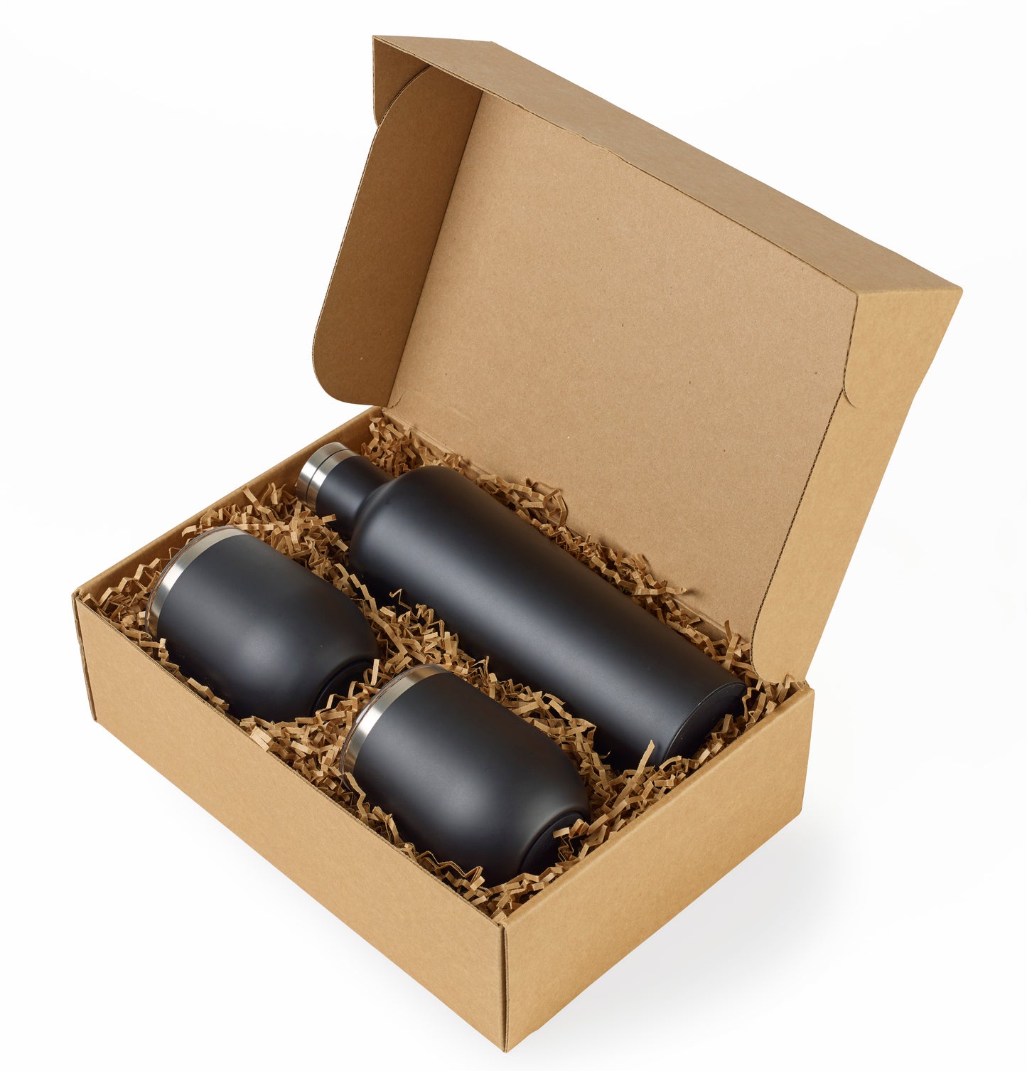 Matte Black CORKCICLE® Canteen & Stemless Wine Cup Gift Set plain