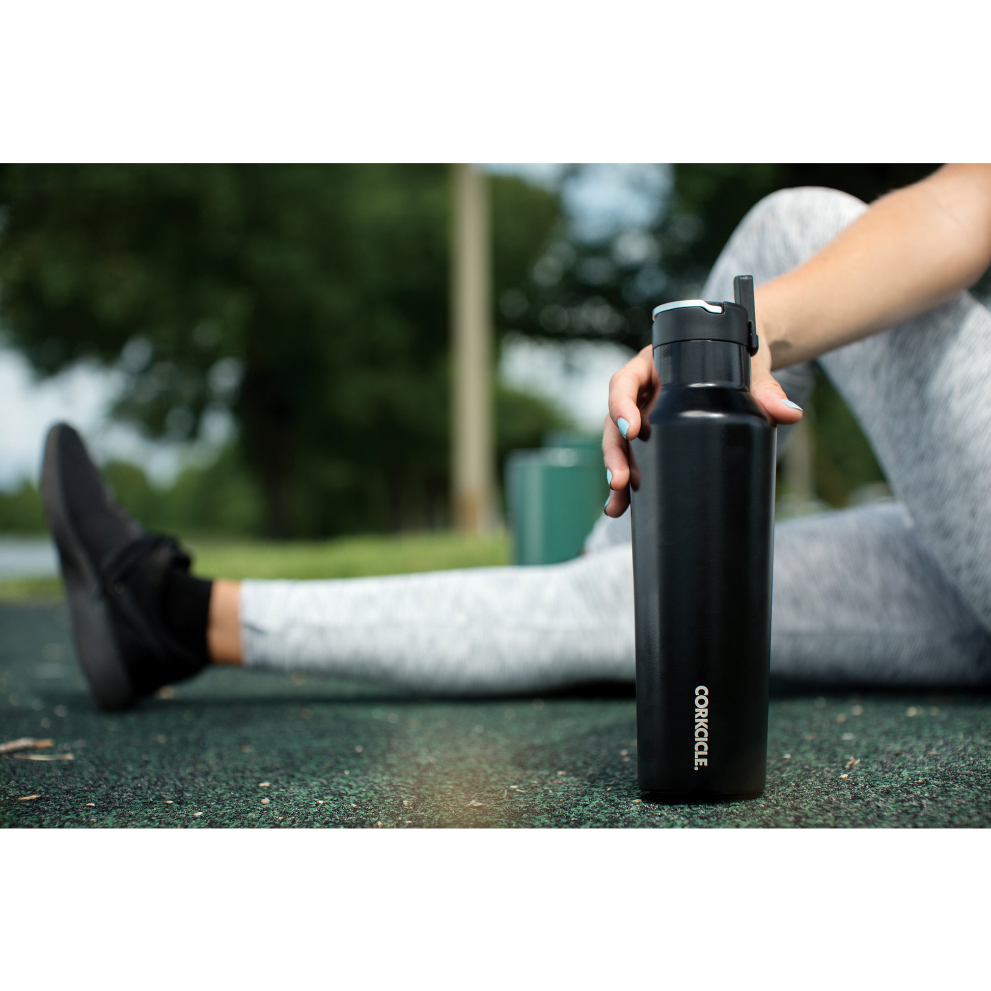 Matte Black CORKCICLE® Sport Canteen - 20 Oz.