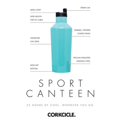 Matte Black CORKCICLE® Sport Canteen - 20 Oz.