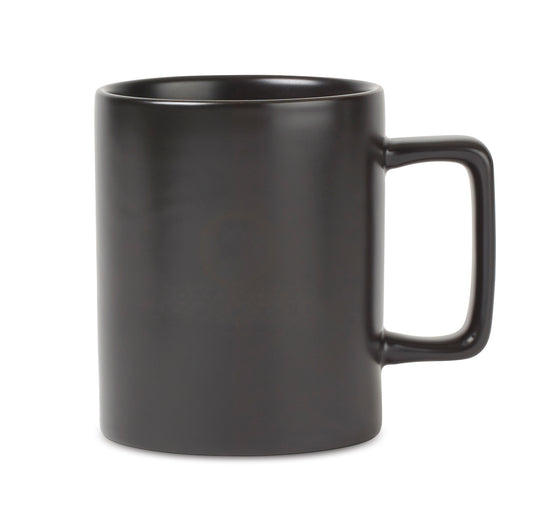 Matte Black Soleil Ceramic Mug - 12 oz. plain