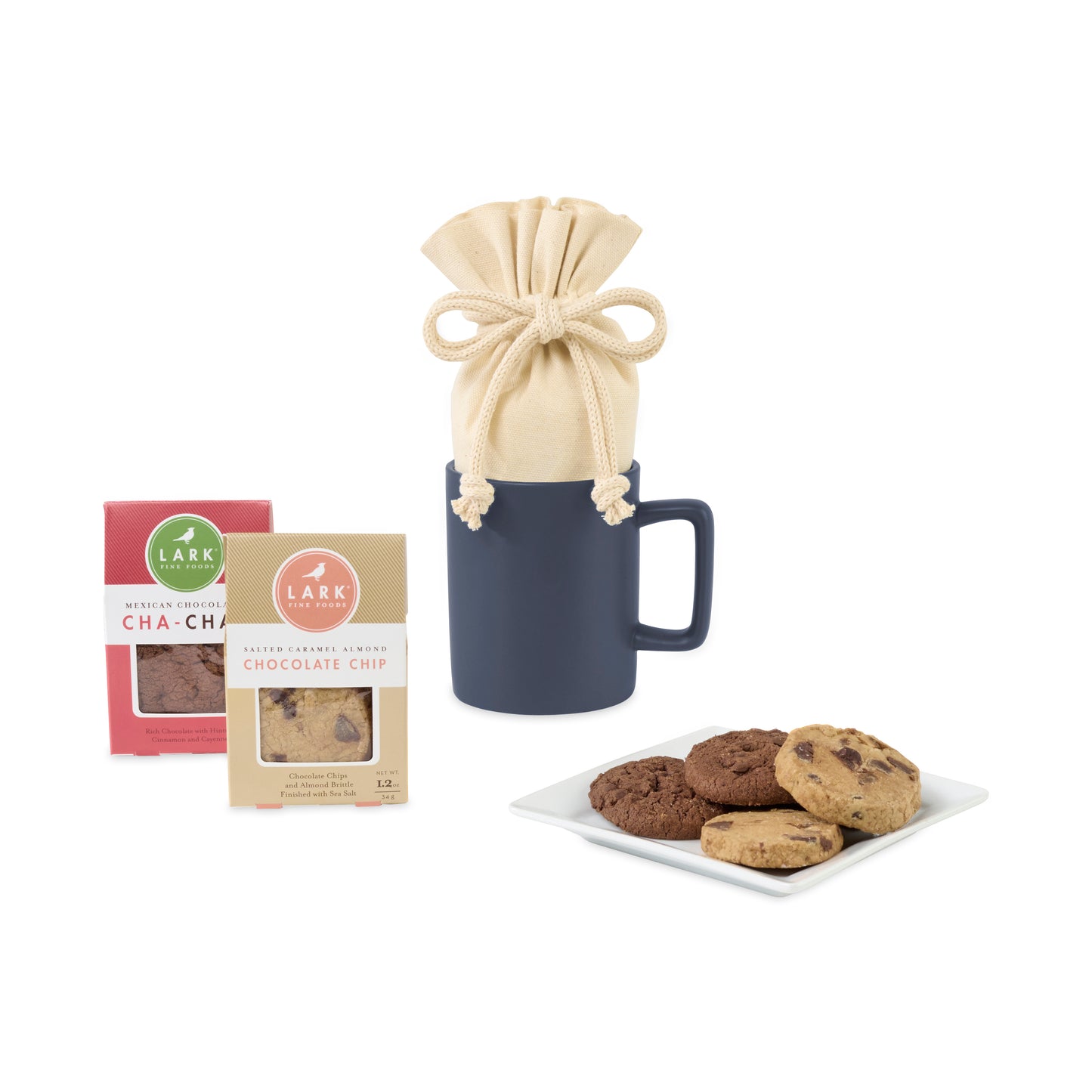 Matte Navy Lark Welcoming Cookie Treat Mug Stuffer plain
