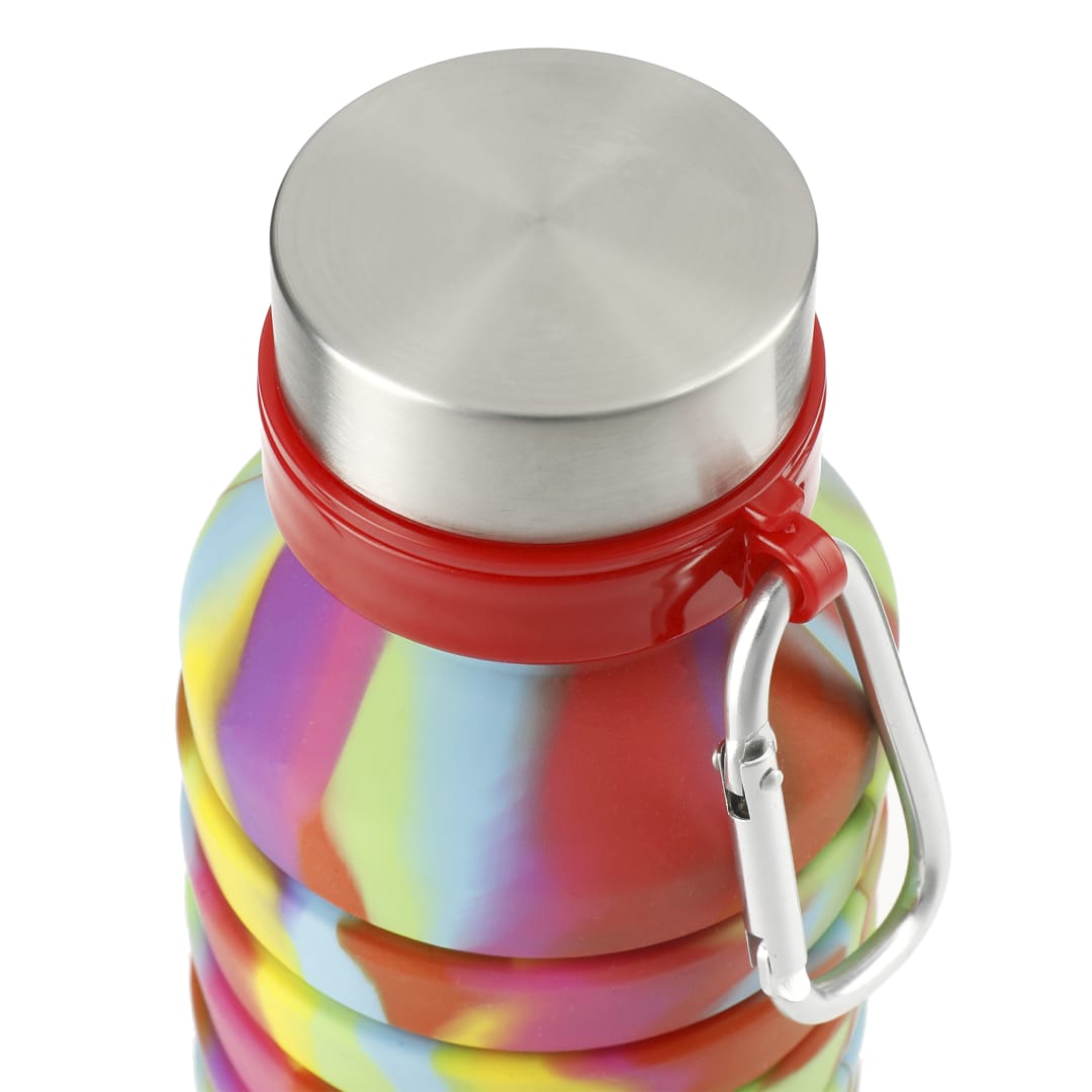 Multi Zigoo Silicone Collapsible Bottle 18oz - Tie Dye plain