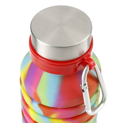 Multi Zigoo Silicone Collapsible Bottle 18oz - Tie Dye plain