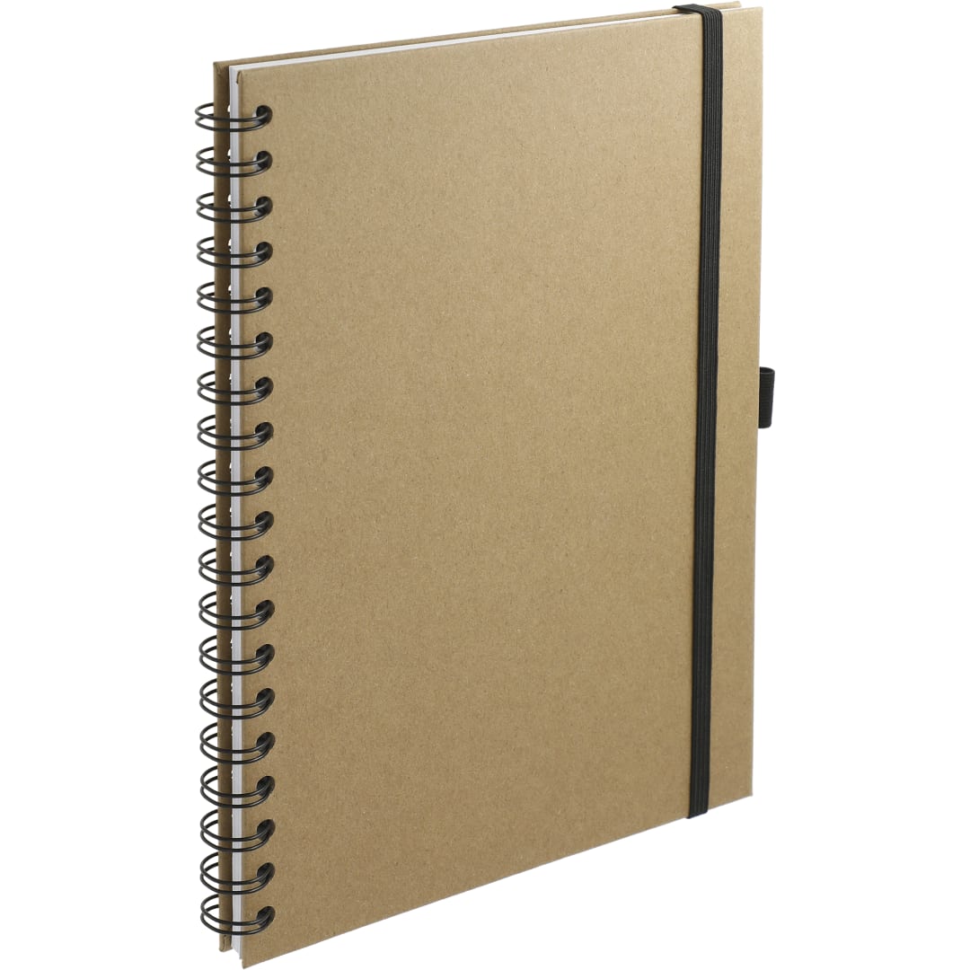 Natural FSC® Mix 7" x 10" Large Spiral Journal plain