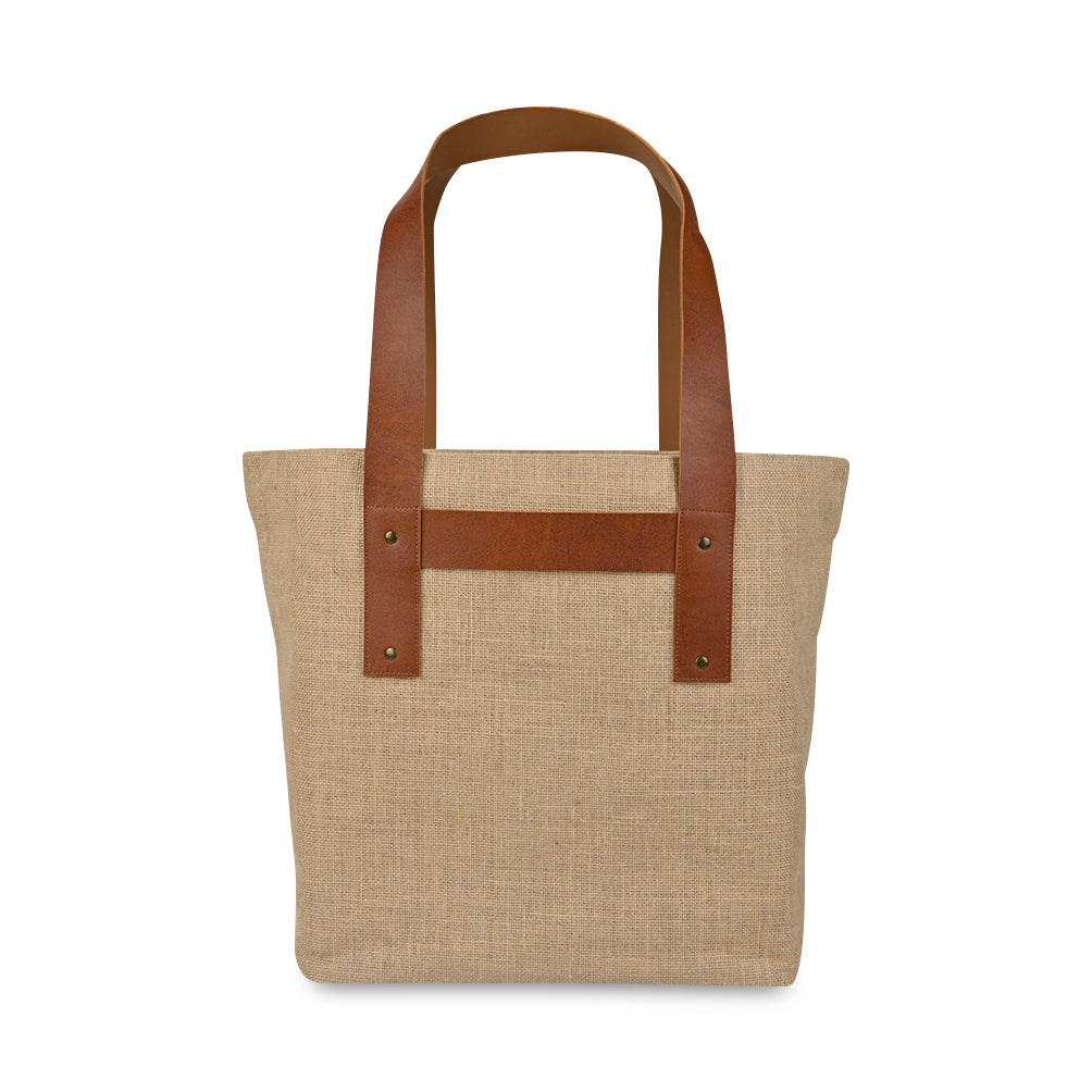 Natural Out of the Woods® Jute T-Strap Tote plain