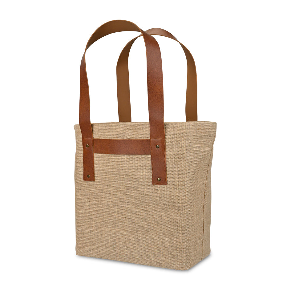 Natural Out of the Woods® Jute T-Strap Tote plain
