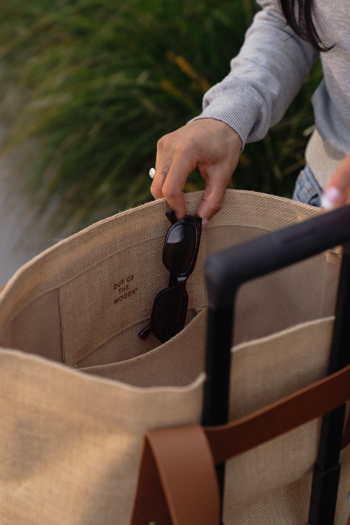 Natural Out of the Woods® Jute T-Strap Tote