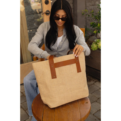 Natural Out of the Woods® Jute T-Strap Tote