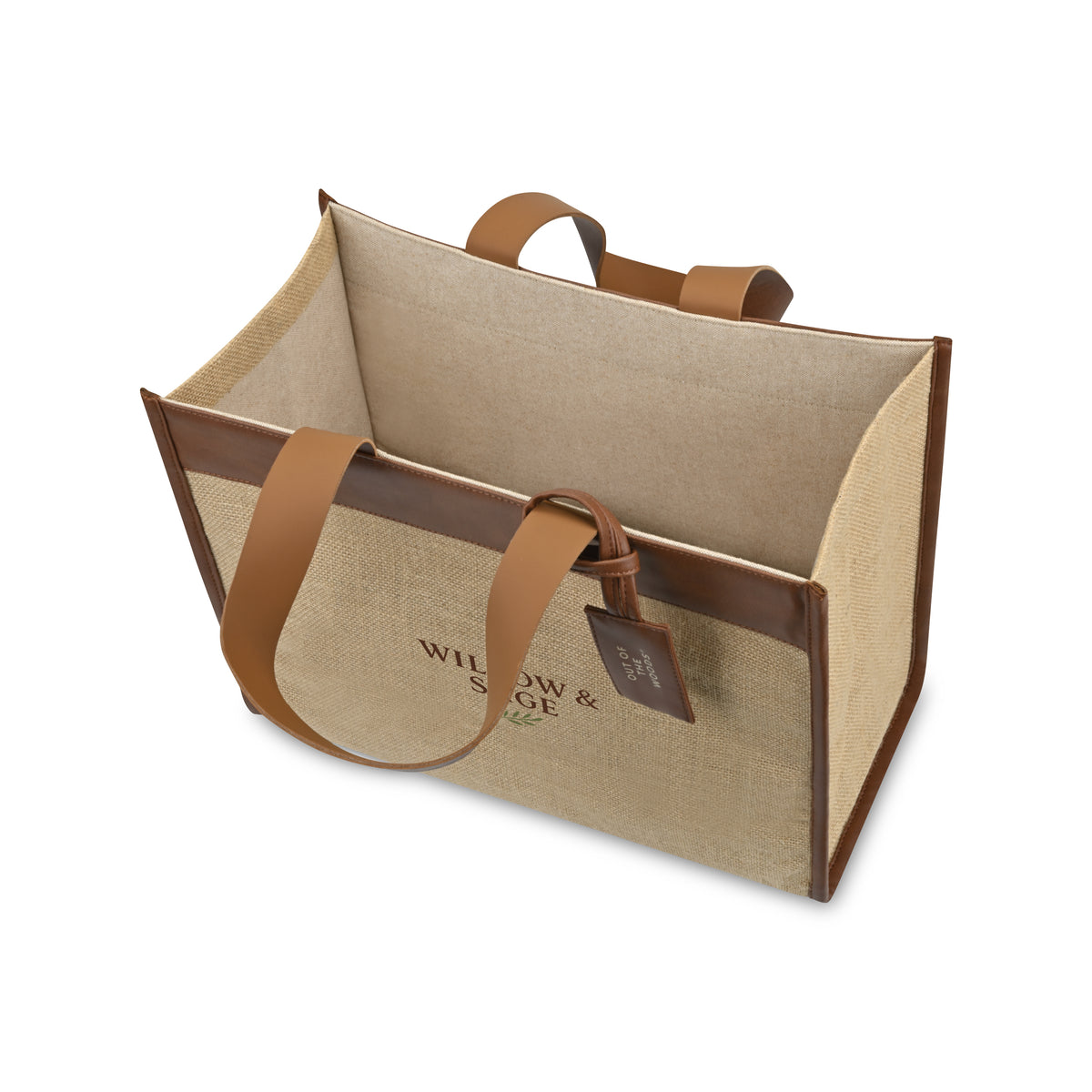 Natural Out of the Woods® Jute Trim Box Tote