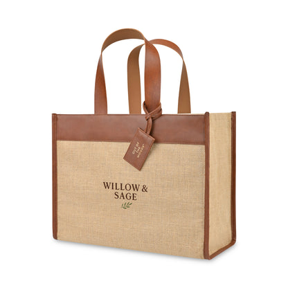 Natural Out of the Woods® Jute Trim Box Tote