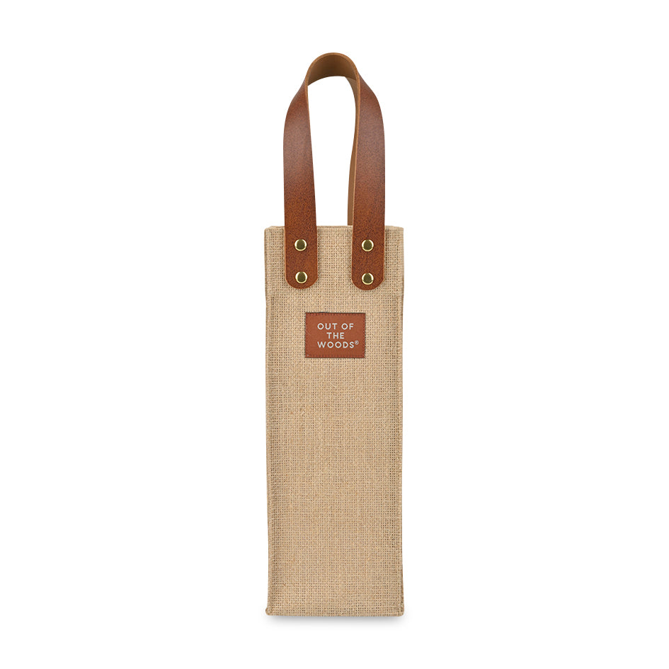 Natural Out of the Woods® Jute Wine Tote plain
