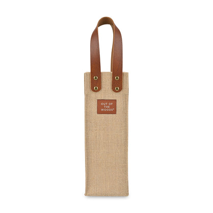 Natural Out of the Woods® Jute Wine Tote plain