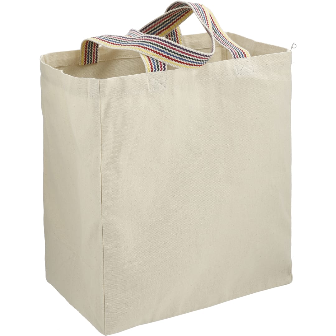Natural Rainbow Recycled 6oz Cotton Grocery Tote plain
