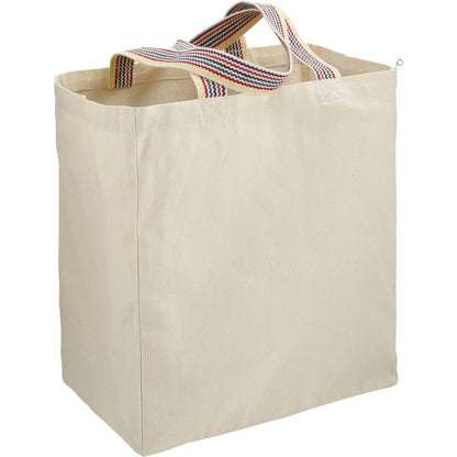 Natural Rainbow Recycled 6oz Cotton Grocery Tote plain
