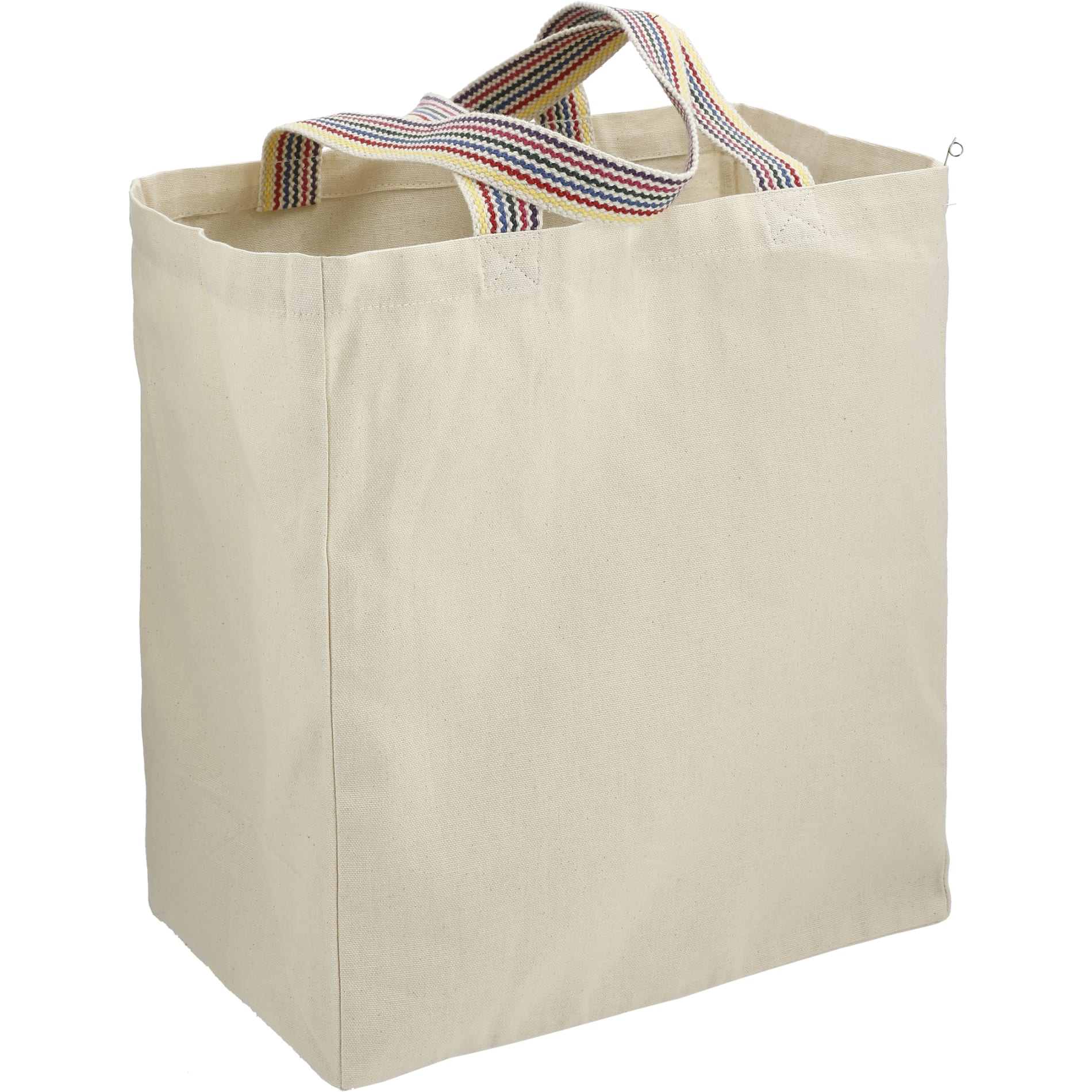 Natural Rainbow Recycled 6oz Cotton Grocery Tote plain