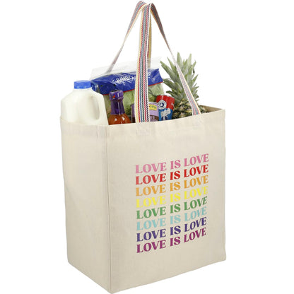 Natural Rainbow Recycled 6oz Cotton Grocery Tote