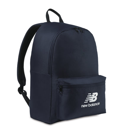 Navy Blue New Balance® Logo Round Backpack plain