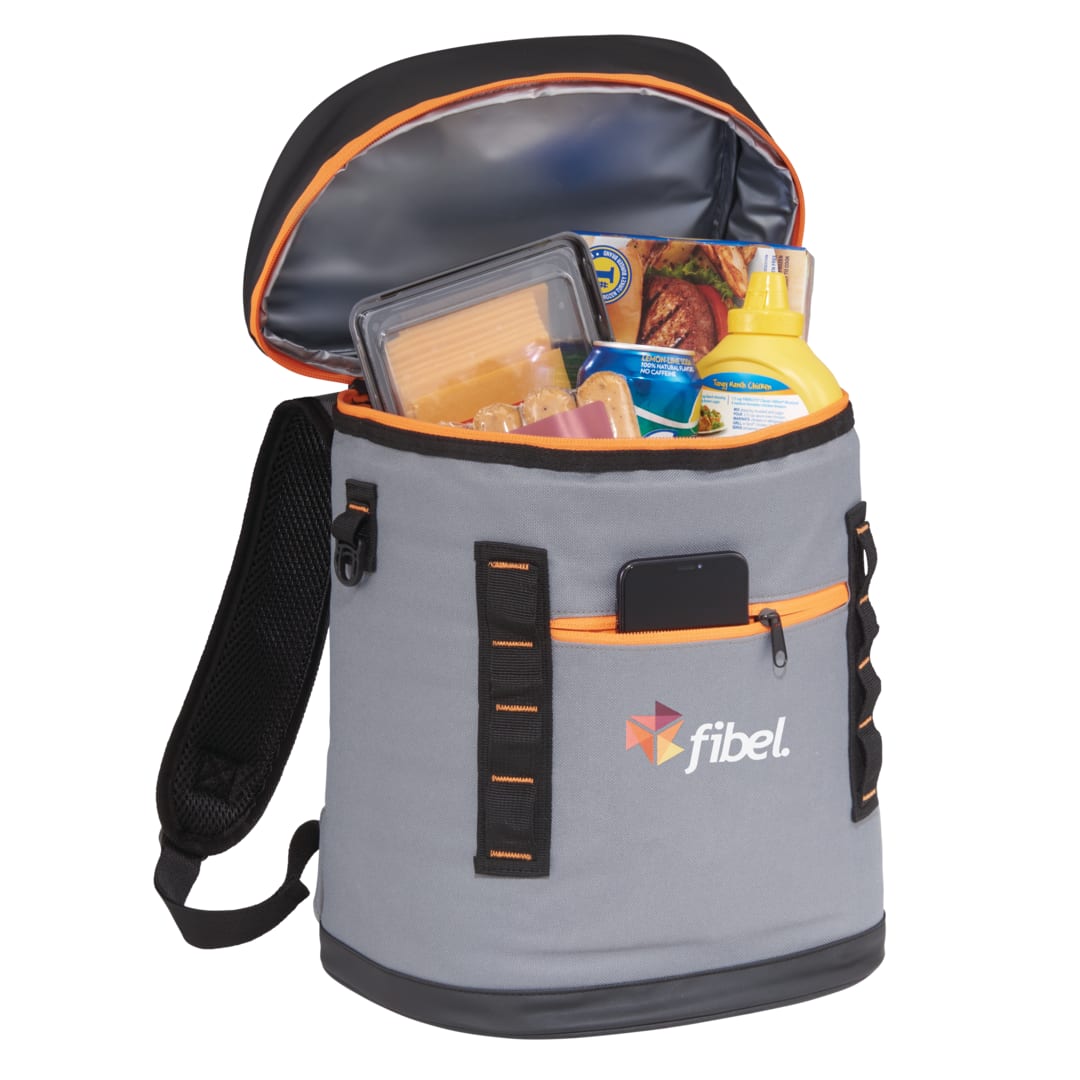 Orange 20 Can Backpack Cooler