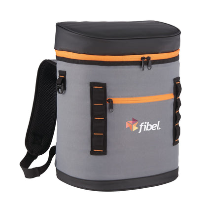 Orange 20 Can Backpack Cooler