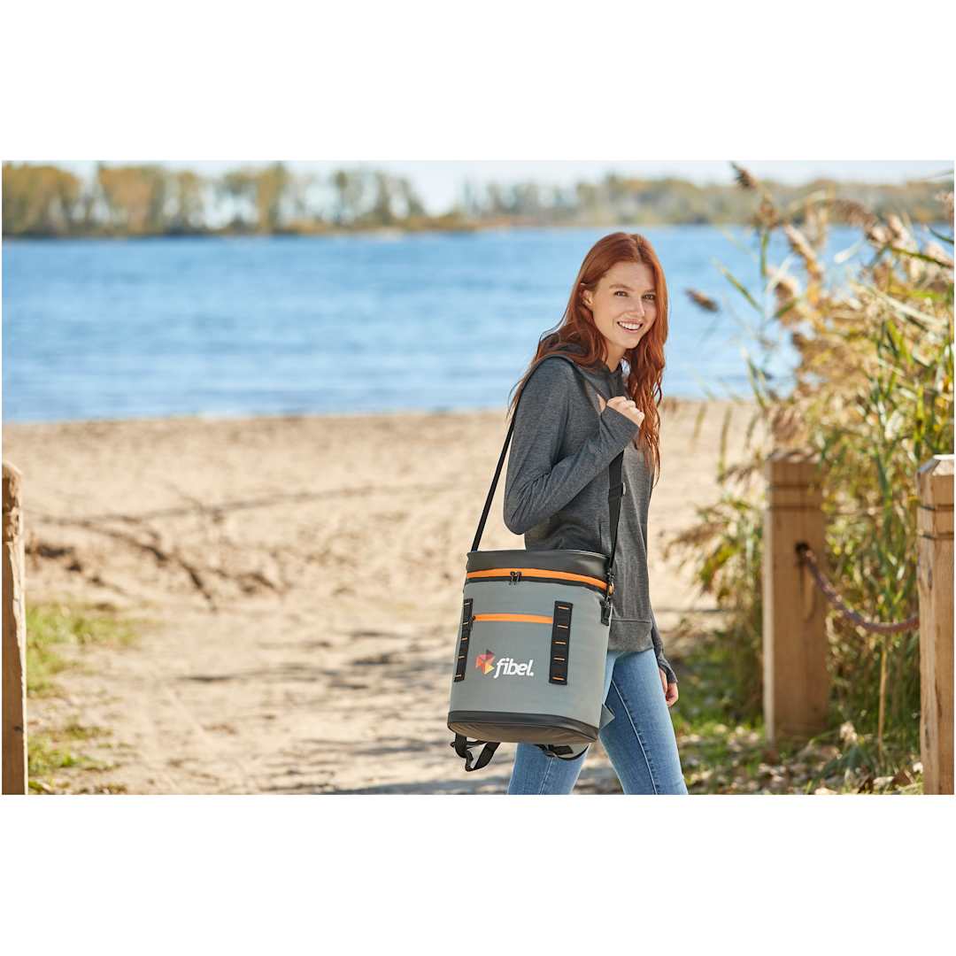 Orange 20 Can Backpack Cooler