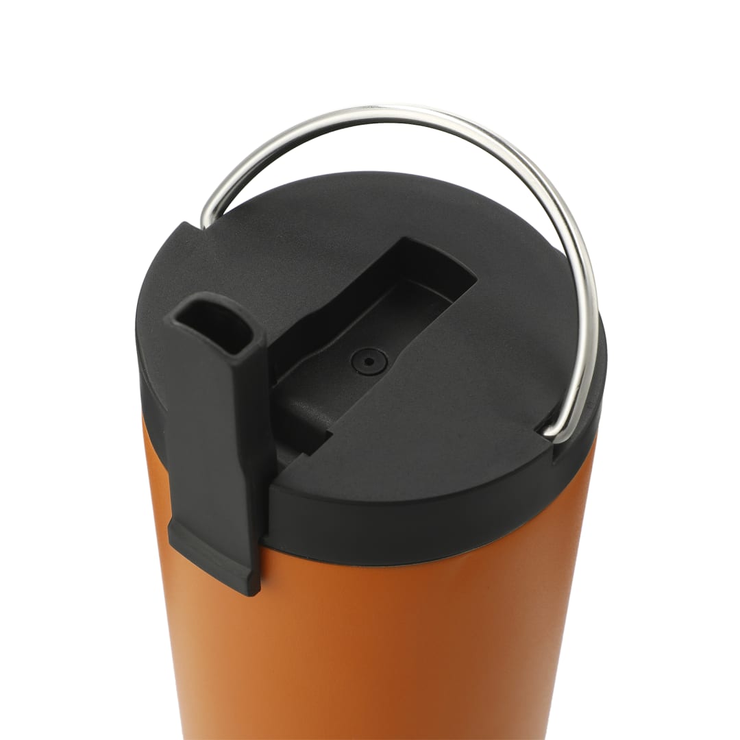 Orange Thor Copper Insulated Tumbler 24oz Flip Straw Lid