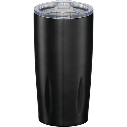 Rear View of Black Adrian Vacuum Tumbler 20oz plain