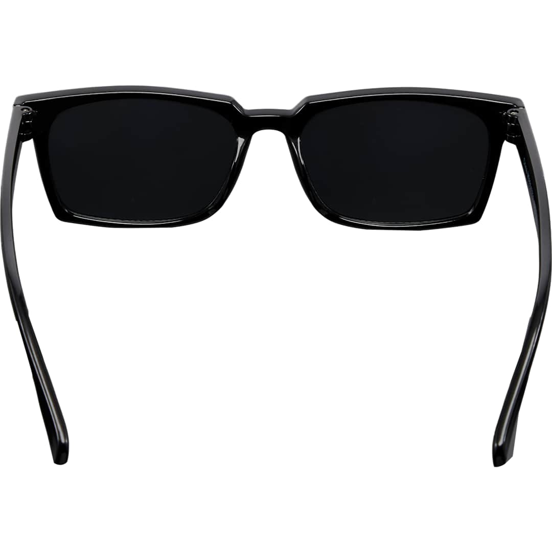 Rear View of Black Ashley Recycled Square Sunglasses plain