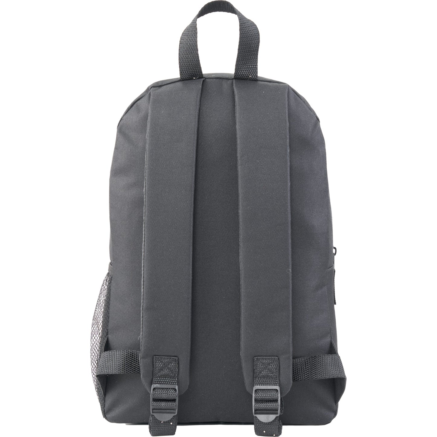 Rear View of Black Brix Recycled Backpack
