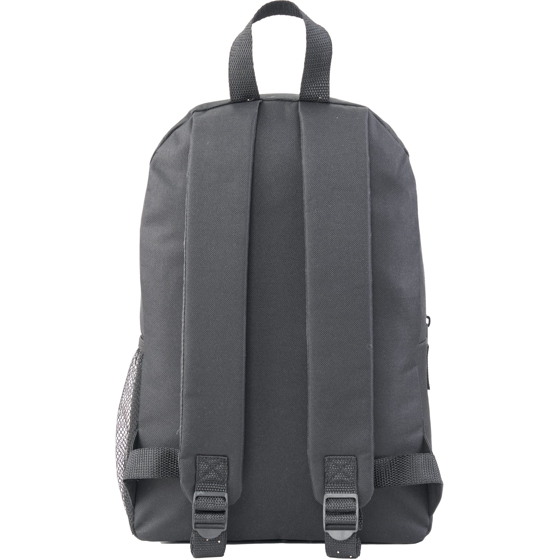Rear View of Black Brix Recycled Backpack