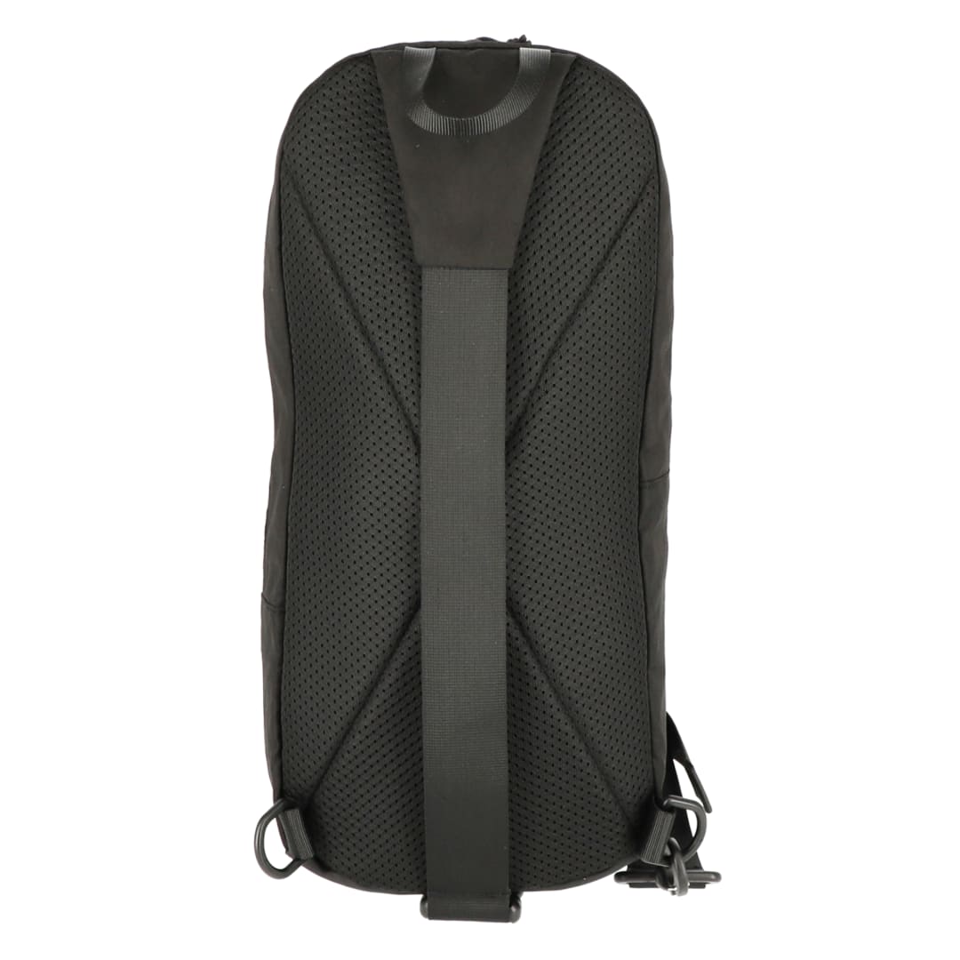 Rear View of Black Camelbak Arete Light Sling Backpack plain