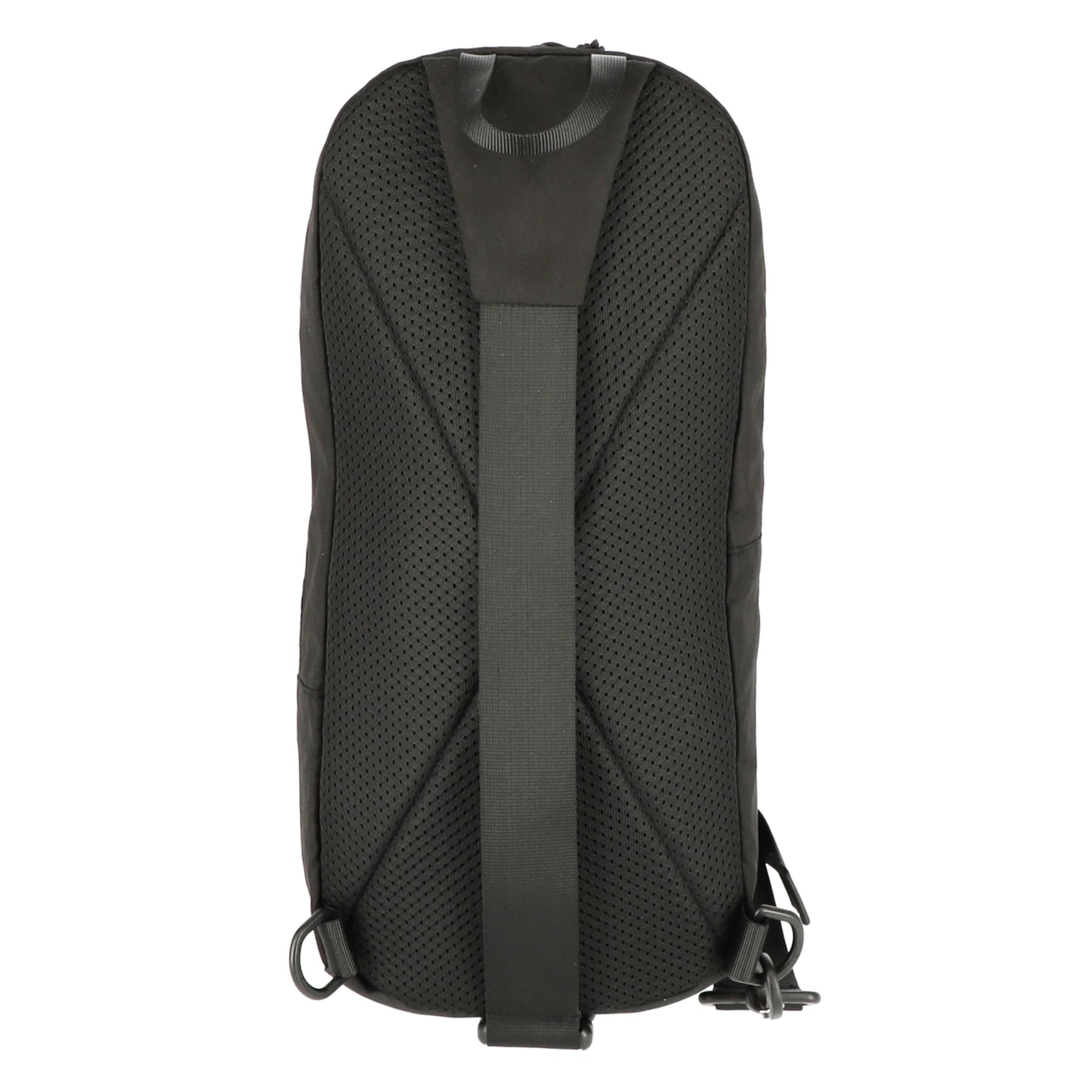 Rear View of Black Camelbak Arete Light Sling Backpack plain