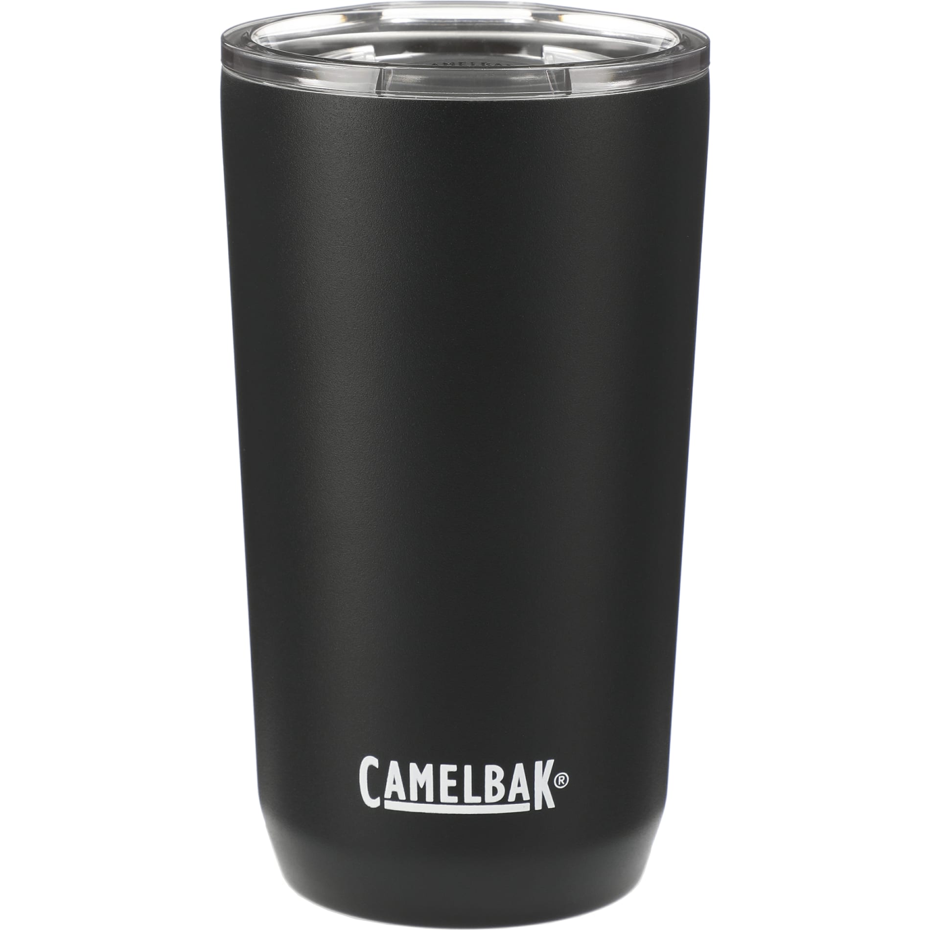 Rear View of Black CamelBak Tumbler 16oz plain