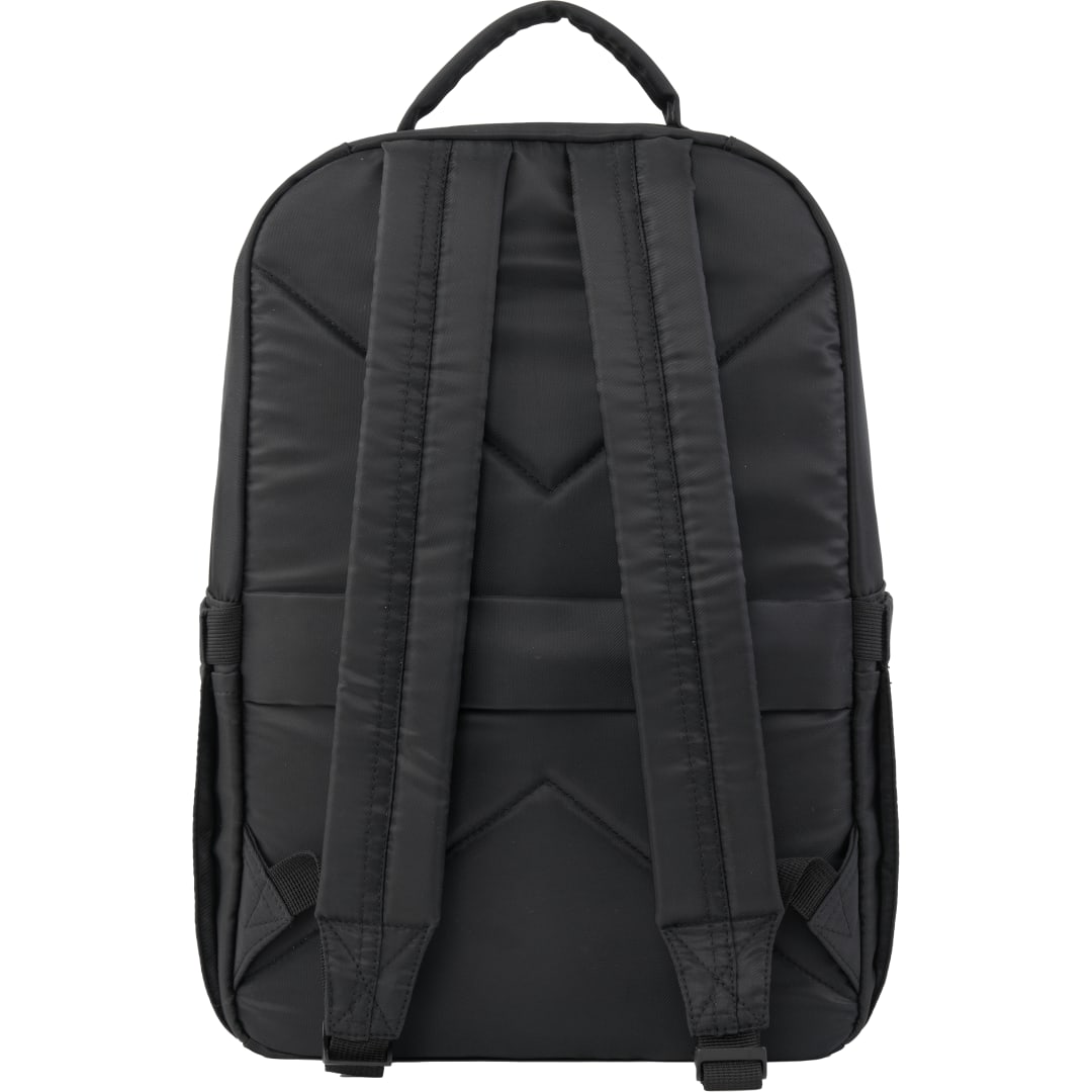 Rear View of Black Daybreak Recycled 15" Laptop Backpack