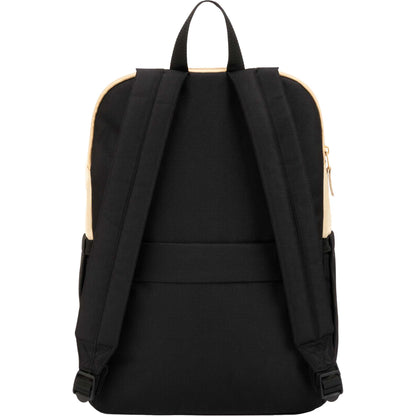 Rear View of Black Duo Recycled 15" Laptop Backpack plain