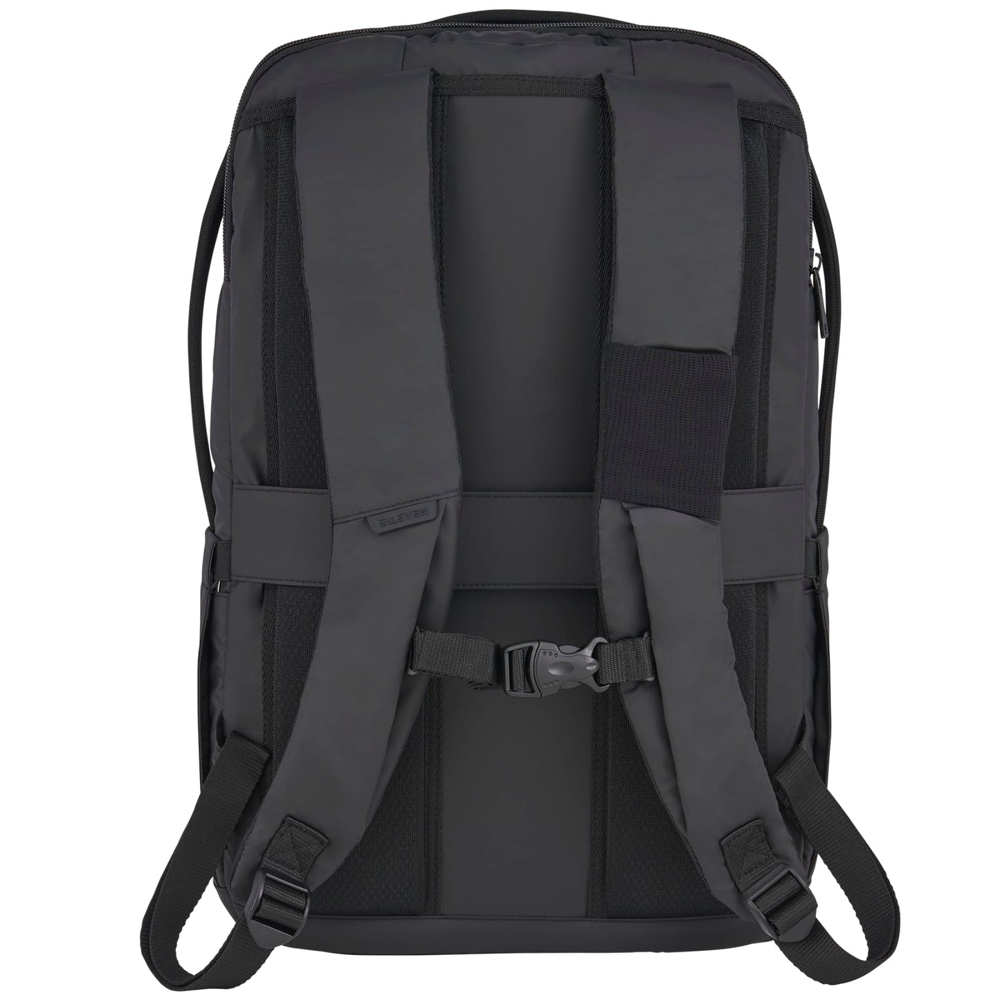 Rear View of Black elleven Evolve 17" Laptop Backpack
