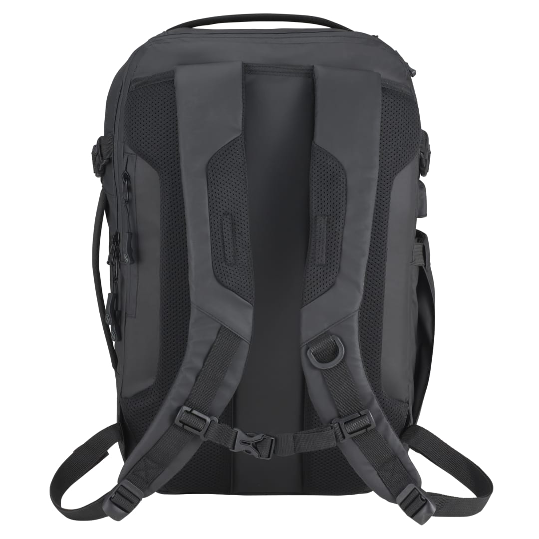 Rear View of Black elleven™ Numinous 15" Computer Travel Backpack