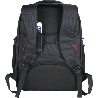 Rear View of Black elleven™ Rutter TSA 17" Computer Backpack