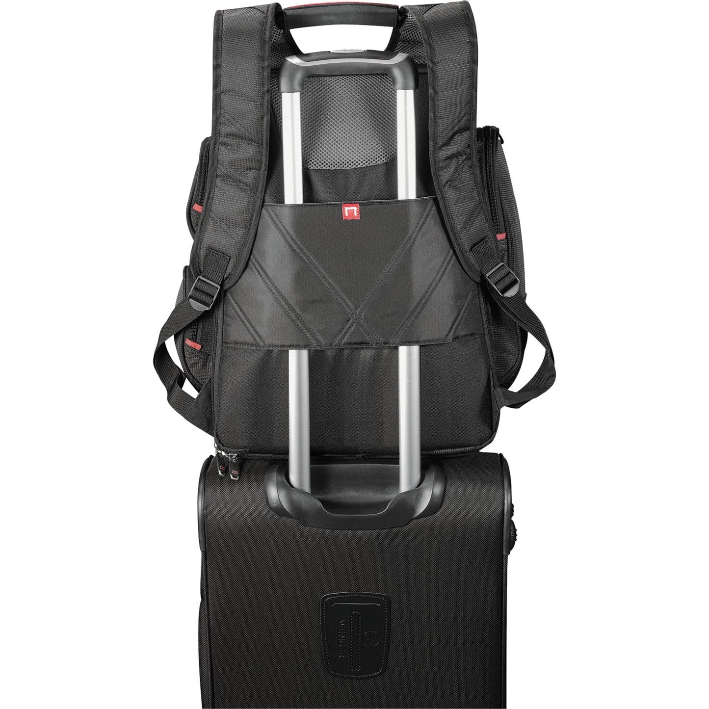 Rear View of Black elleven™ TSA 17" Computer Backpack