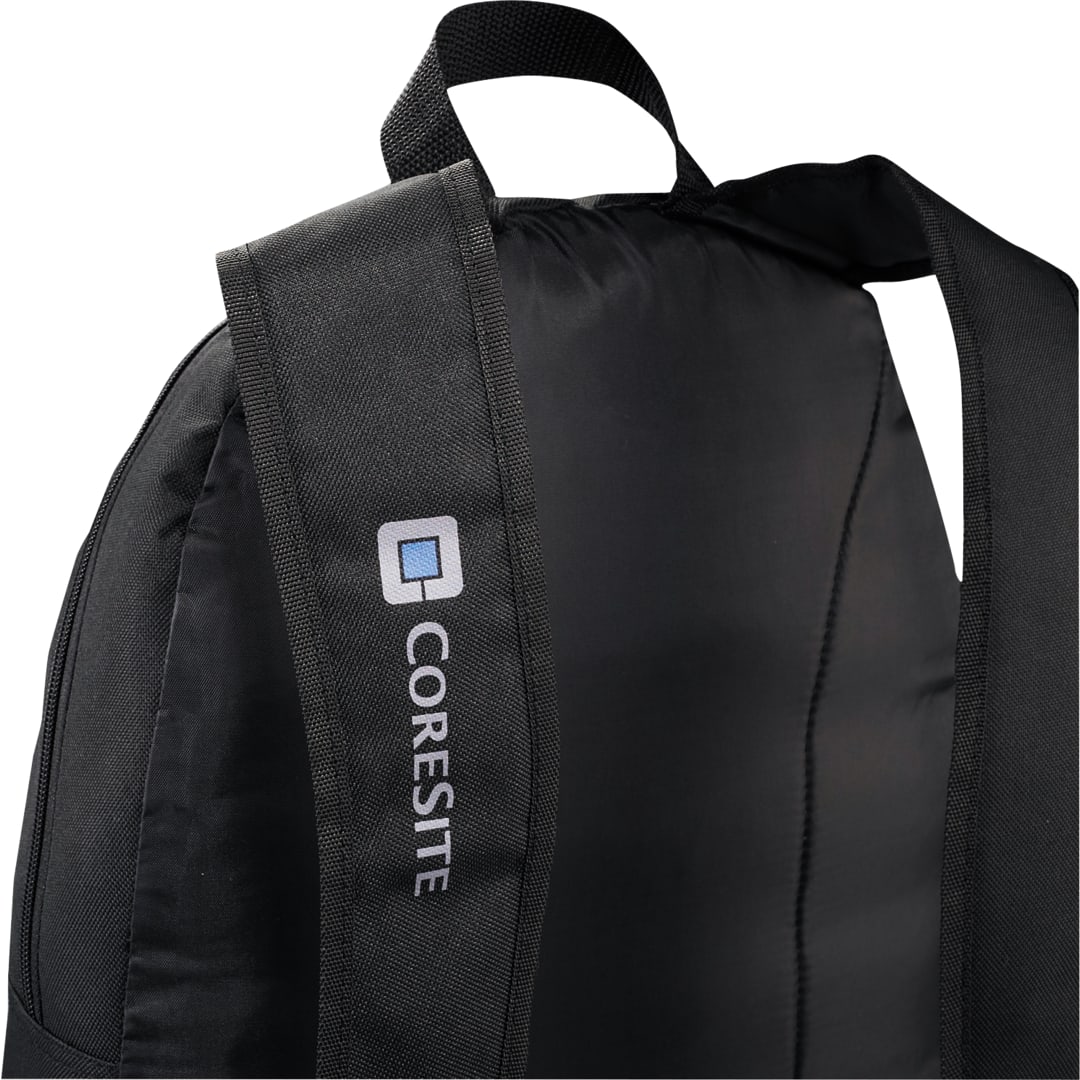 Rear View of Black Explorer Backpack