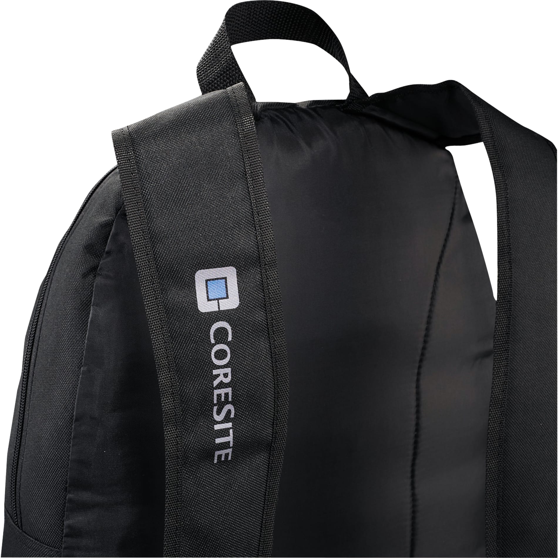 Rear View of Black Explorer Backpack