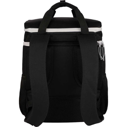 Rear View of Black Glacial RPET Backpack Cooler