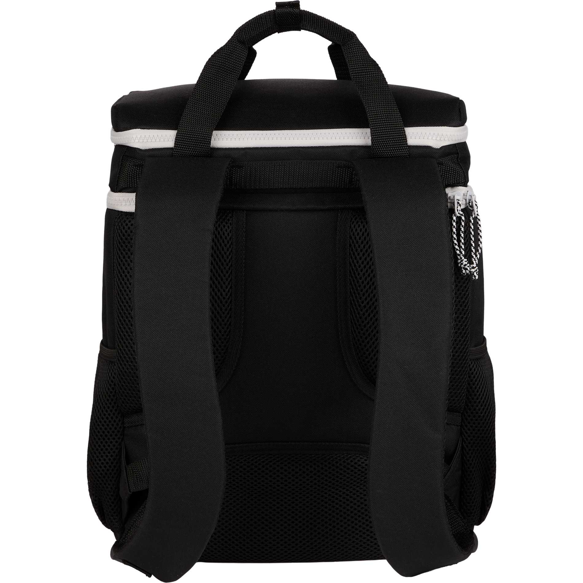 Rear View of Black Glacial RPET Backpack Cooler