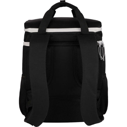 Rear View of Black Glacial RPET Backpack Cooler